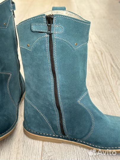 Сапоги женские натуральная замша демисезонные