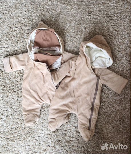 Комбинезон для двойняшек утепленный 56 Moison