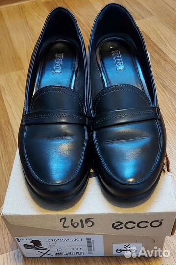 Лоферы Ecco чёрные натуральная кожа