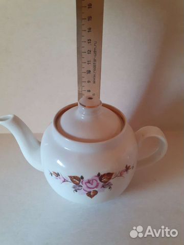 Заварочный чайник. Фарфор. Песочное