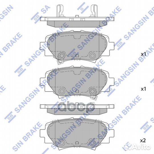 Колодки тормозные задние SP1730 Sangsin brake