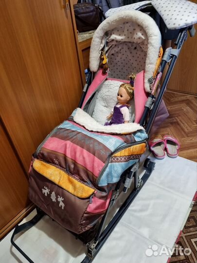 Коляска санки Ника детям 7-7