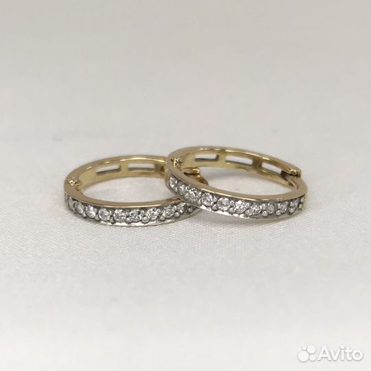 Серьги золото 585 пробы №077335