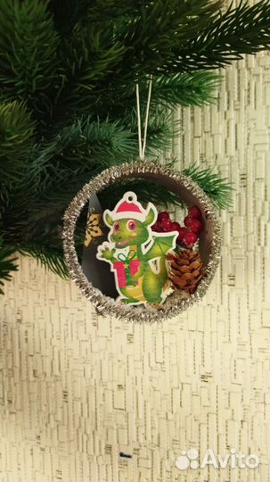 Елочная игрушка дракон (поделка)