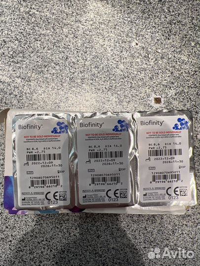 Контактные линзы Biofinity (2.75)