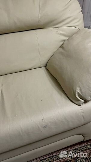 Кожаный угловой диван бу