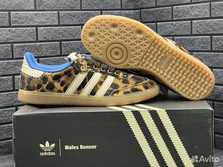 Кроссовки Adidas Samba Pony Leopard x Wales Bonner