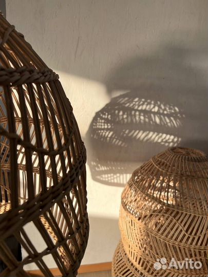 Абажуры плетеные светильники