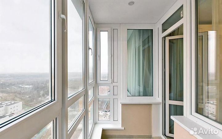 Остекление балкона, отделка балкона