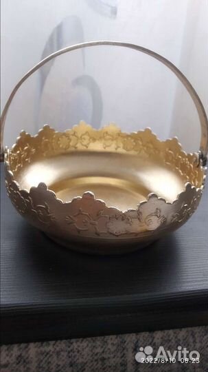 Вазочка жёлтый металл СССР