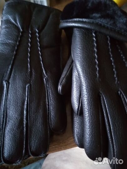 Перчатки мужские кож.зимние оленья кожа и женские