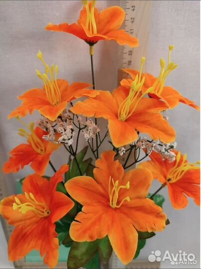 Искусственные цветы букет гибискус