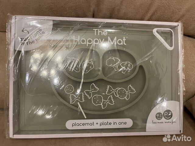 Силиконовая тарелка Happy mat ezpz