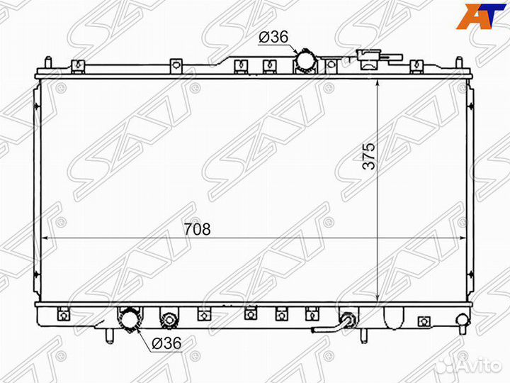 Радиатор Mitsubishi Galant Legnum EA и USA 96-03