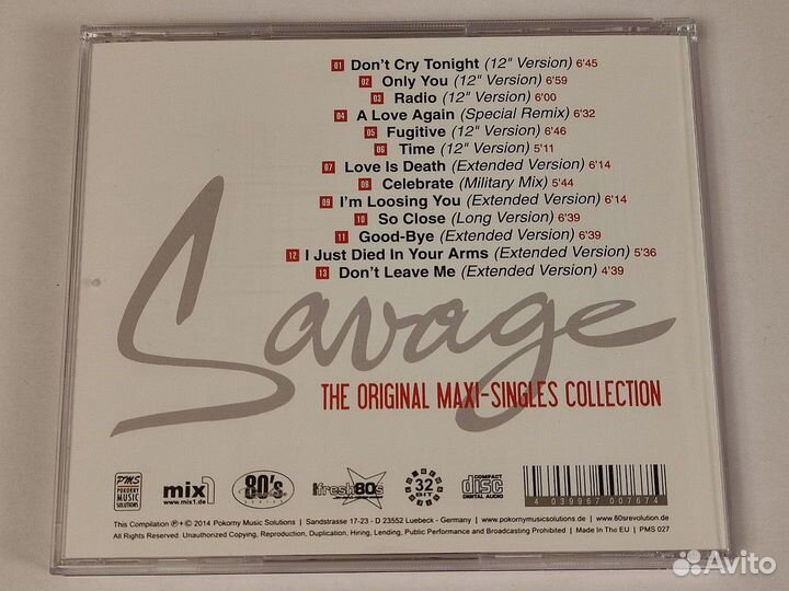 Cd Savage - The Original Maxi-Singles Collection