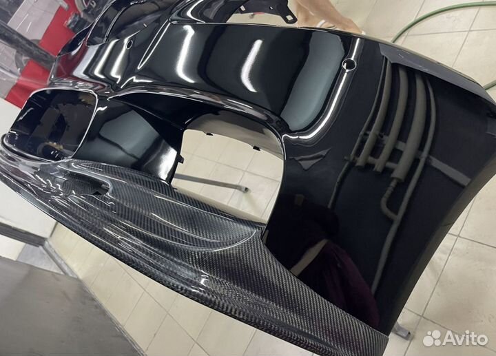 Сплиттер BMW F10, 3D стиль, карбон