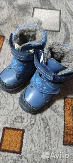 Зимние сапожки для мальчика, размер 22
