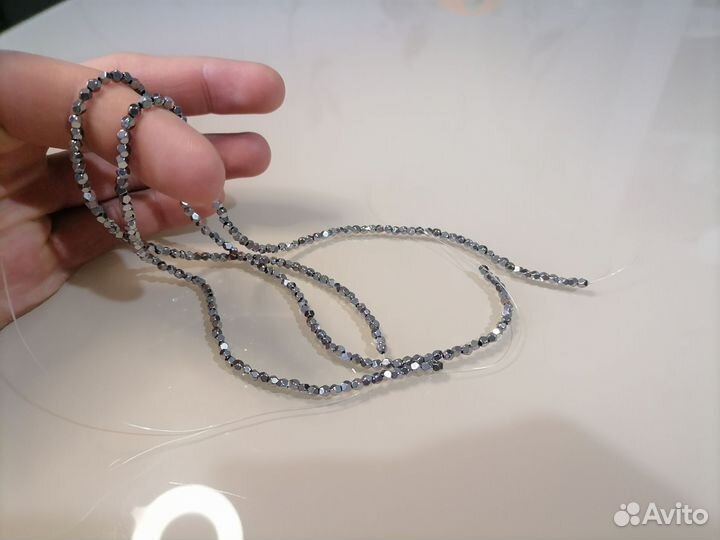 Камень Гематит бусы