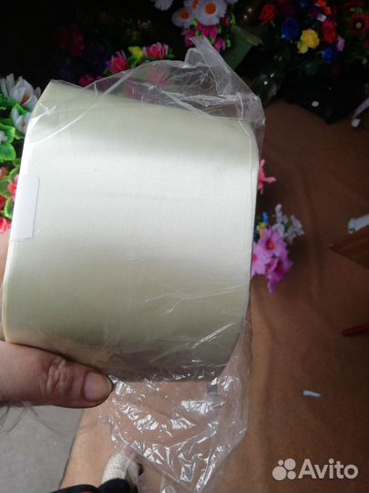 Лента бордо 8 см шампань 10 см