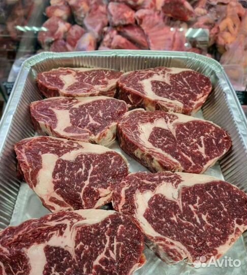 Стейки, мраморная говядина