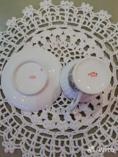 Кофейная пара русское кружево, лфз, СССР