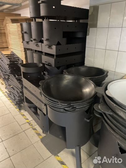 Казан с печкой 10л 12л 16л 22л