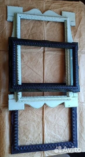 Рамка старинная багет для фото или картины 3 штуки