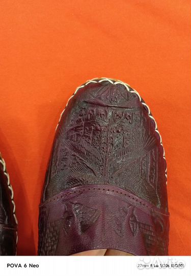 Тапочки из верблюжьей кожи новые, кожаные 42-43