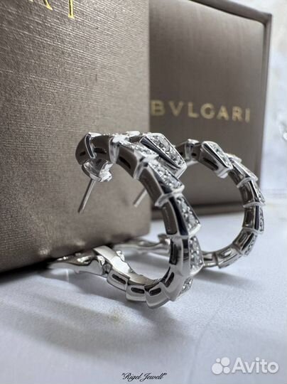 Золотые серьги Bvlgari Serpenti Viper