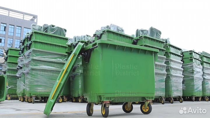 Пластиковый мусорный евроконтейнер 770л Ч4597
