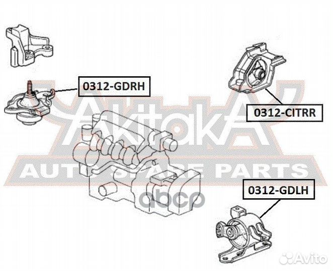 Подушка коробки скоростей 0312gdlh asva