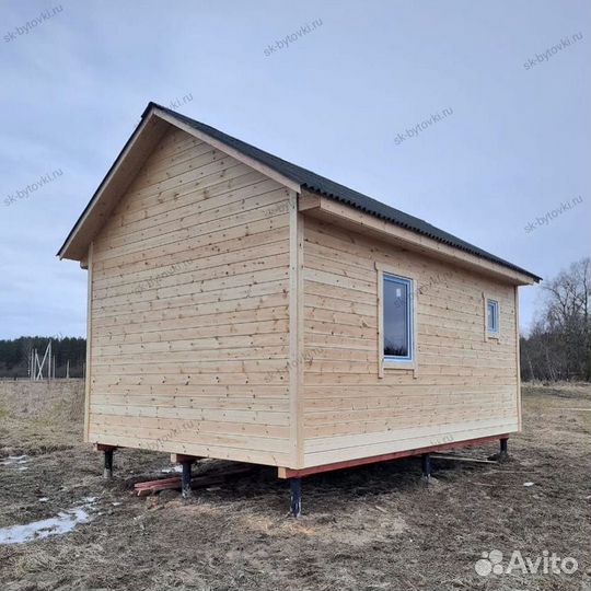 Каркасный домик 4х6м без внутренней отделки