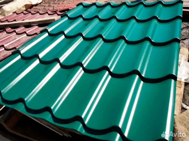 Металлочерепица Стандарт RAL 6005 Зеленый мох