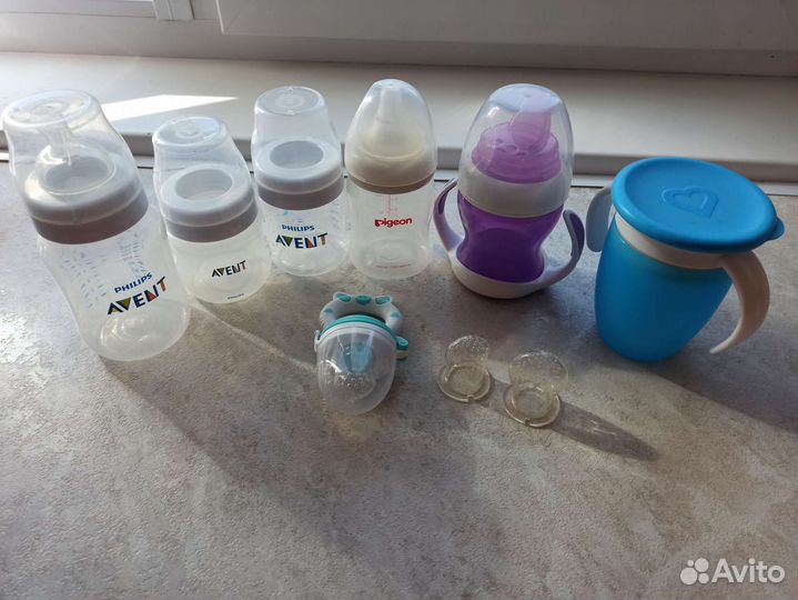Бутылочки для кормления avent и pegion