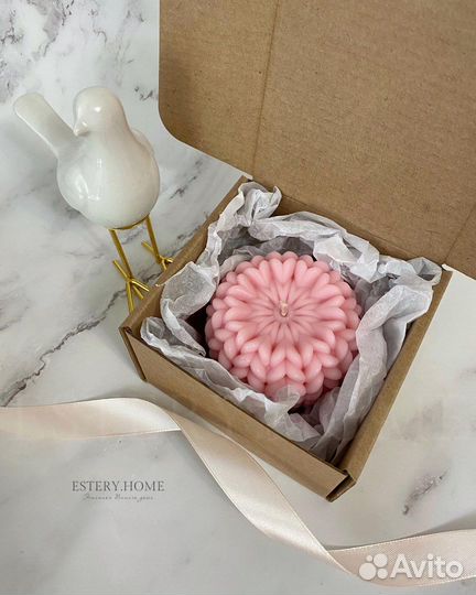 Свечи новогодние вязаный шар