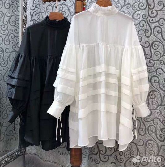 Блуза женская, хлопок, на завязках