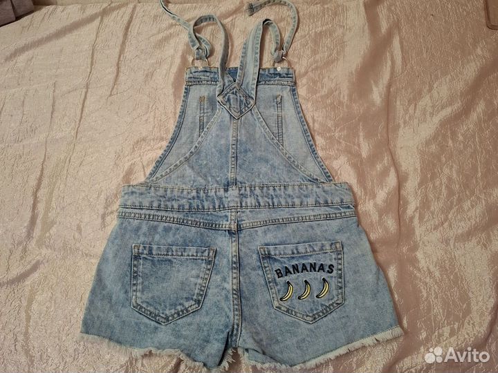 Комбинезон шорты джинсовый женский