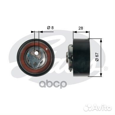 Ролик натяжной привода грм t43136 Gates