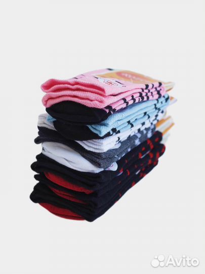 Носки женские, набор 12 пар, хлопок