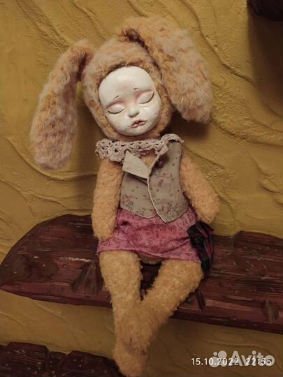 Вязаная зайка сплюшка