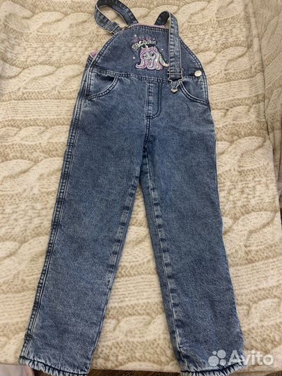 Джинсовый комбинезон для девочки 104