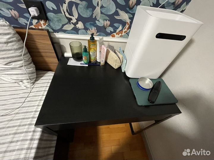 Письменный стол с ящиком, черный, микке micke икеа