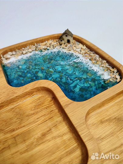 Менажница из дуба, деревянная посуда, подарок