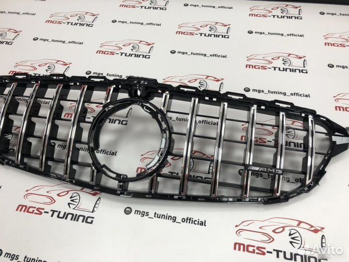 Решетка GT Mercedes w205 рестайлинг п/к + AMG