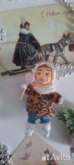 Ватные елочные игрушки