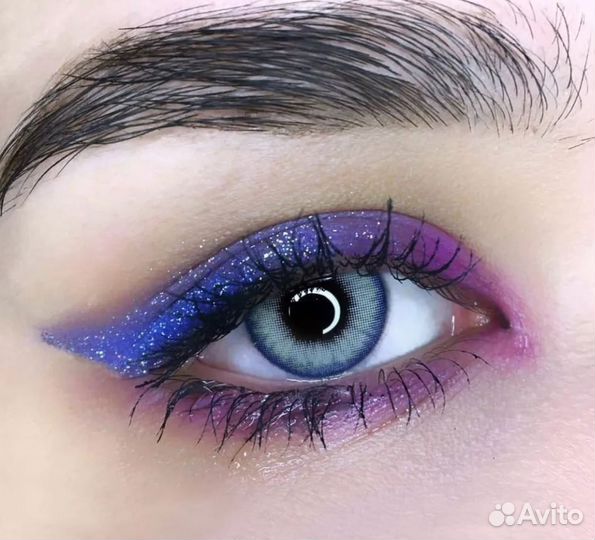 Цветные контактные линзы Premium светло-голубые