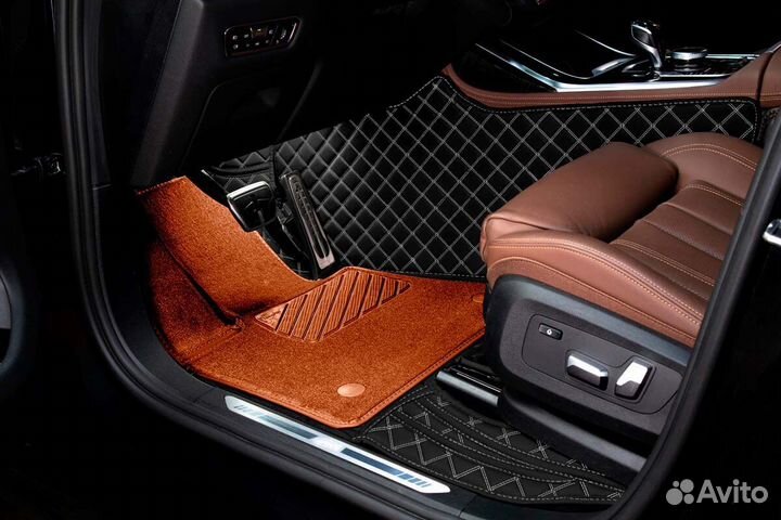 3D Коврики BMW 5 G30 Экокожа Салон Багажник