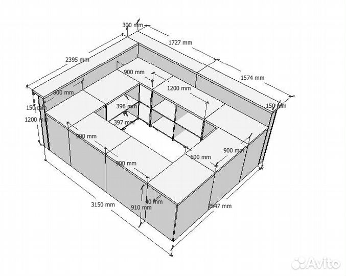 Изготовление островков 2.8х3,2м