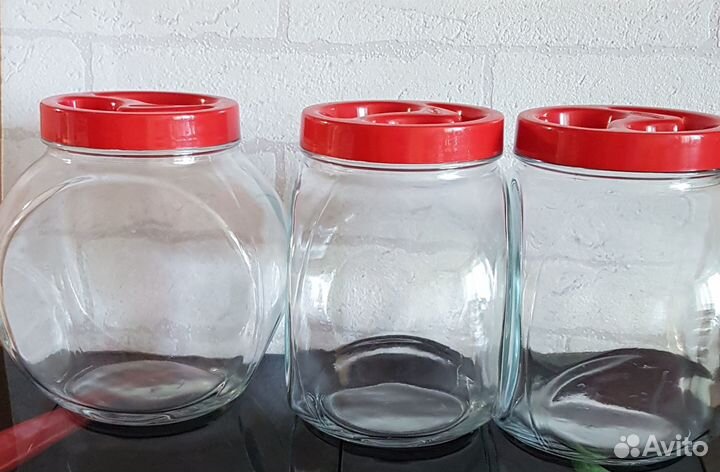 Банки для сыпучих продуктов стеклянные