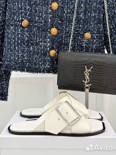 Шлепанцы Loewe женские кожаные Premium